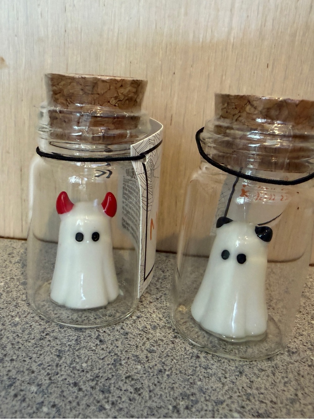 Set of 2 New Target Bullseye Mini Ghost Potion Glass Bottles Halloween 2026